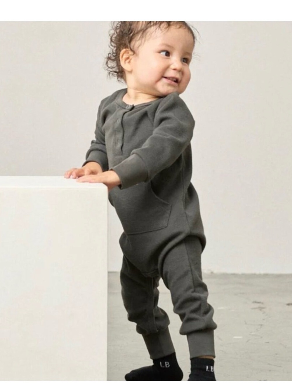 Little Bipsy Olive Long-Sleeve Kids One-Piece Bodysuit